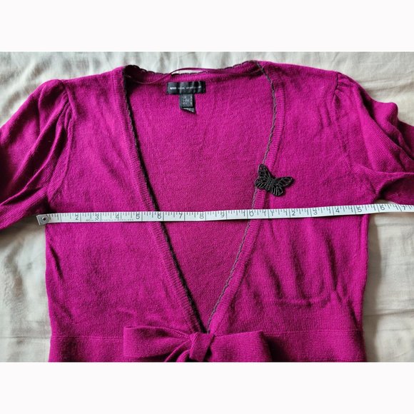 MNG fuchsia angora-blend cardigan (Size S) - Picture 7 of 10
